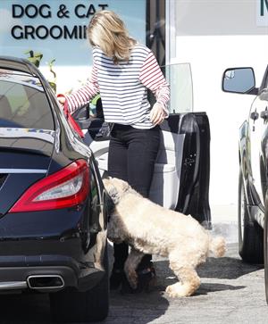 Ali Larter at the dog groomers in Los Angeles 10/22/13  