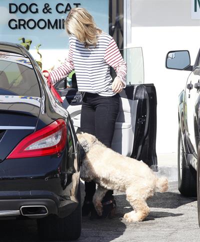 Ali Larter at the dog groomers in Los Angeles 10/22/13  