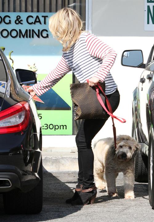 Ali Larter at the dog groomers in Los Angeles 10/22/13  