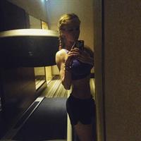 Valeria Lukyanova taking a selfie