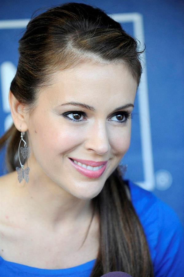 Alyssa Milano grand opening of Touch Boutique Citi Field in New York City 