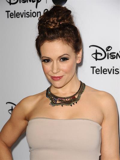 Alyssa Milano 2013 TCA Winter Press Tour - Disney ABC Television Group Red Carpet Gala (Jan 10, 2013) 