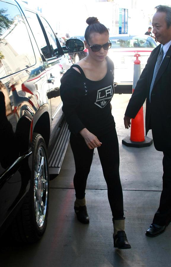 Alyssa Milano at the LA Kings Home Opener in Los Angeles 1/19/13 