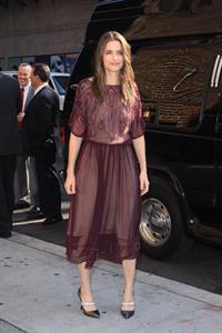 Amanda Peet arriving for David Letterman appearance on March 13, 2012