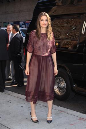 Amanda Peet arriving for David Letterman appearance on March 13, 2012