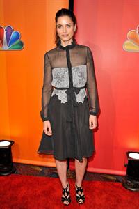 Amanda Peet 2011 NBC upfront at the Hilton hotel in New York City on May 16, 2011