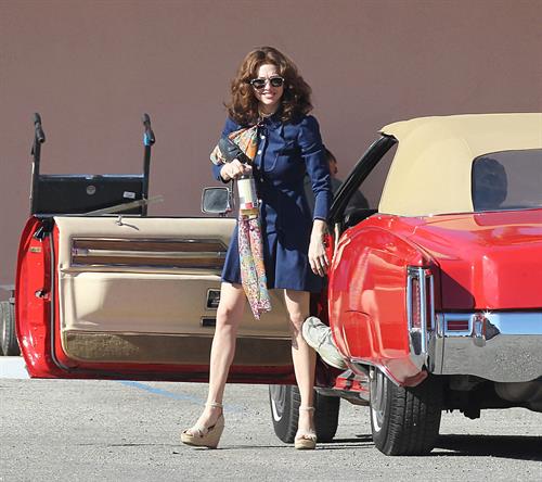 Amanda Seyfried on set of Lovelace in Los Angeles on January 5, 2012 
