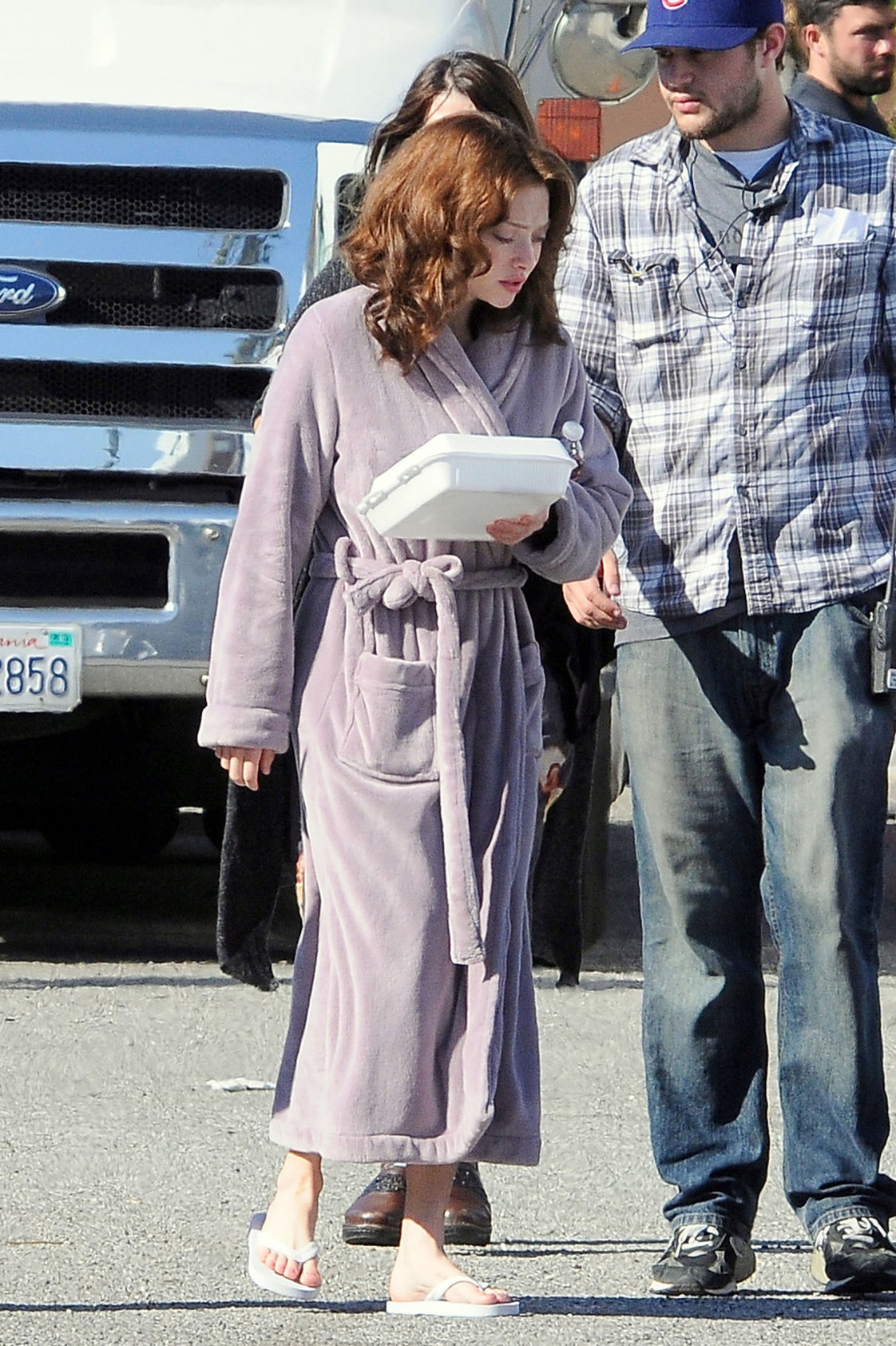 Amanda Seyfried on set of Lovelace in Los Angeles on January 5, 2012 