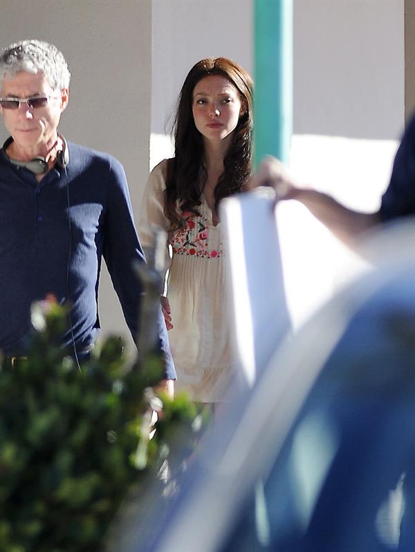 Amanda Seyfried on set of Lovelace in Los Angeles on January 5, 2012 