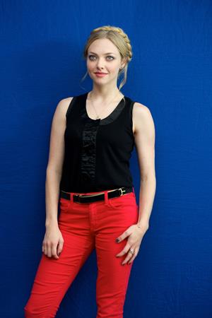 Amanda Seyfried portrait In Time press conference in Beverly Hills on October 15, 2011