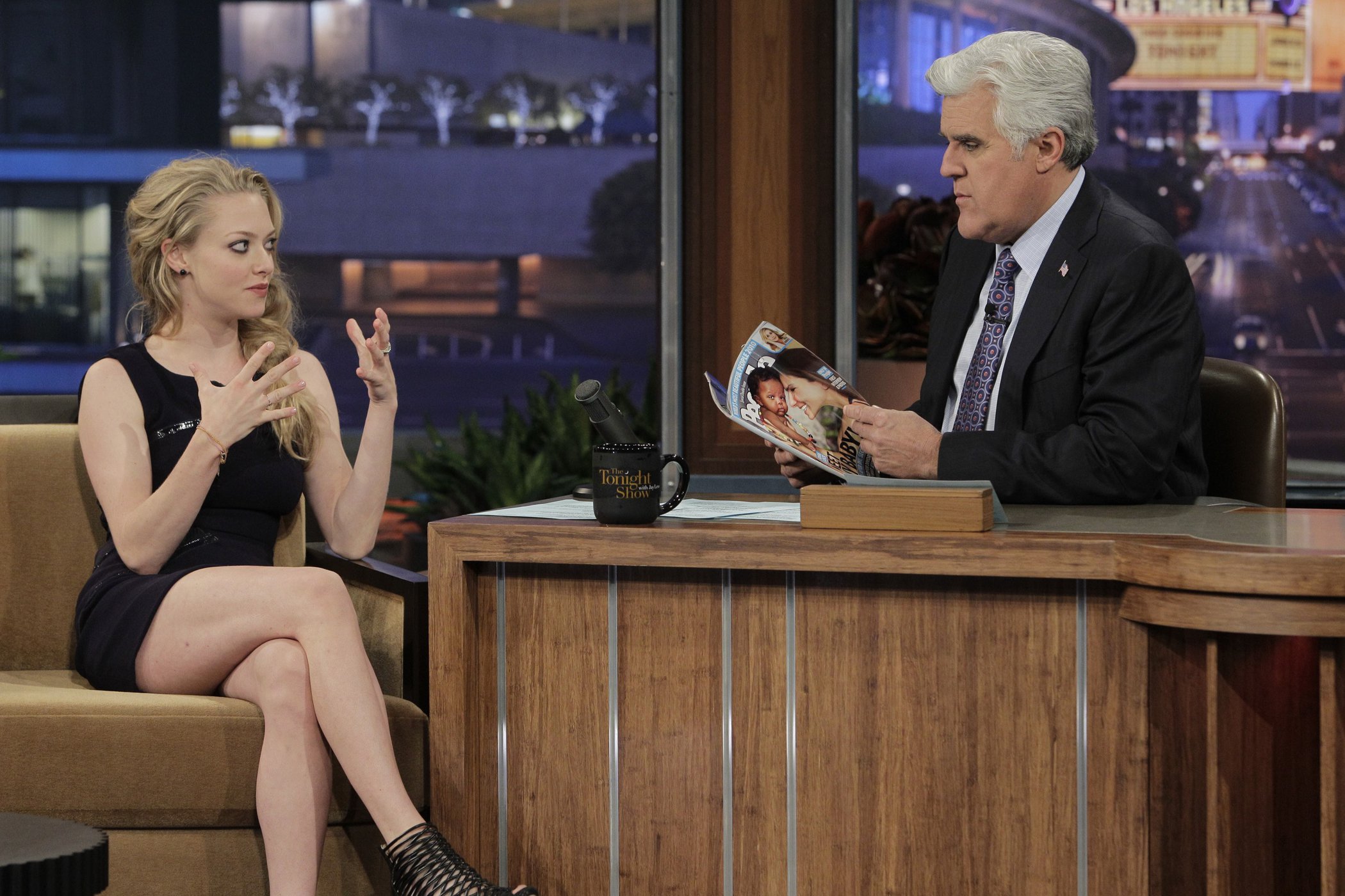 Amanda Seyfried on The Tonight Show with Jay Leno on May 11, 2010