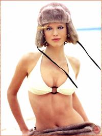 Eva Herzigova in a bikini
