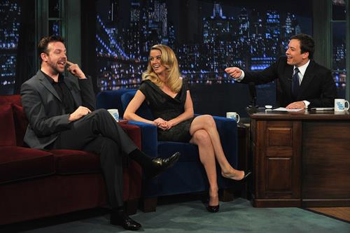 Amber Heard on Late Night with Jimmy Fallon at the Rockefeller Center on February 2, 2011