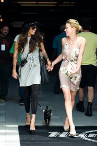 Amber Heard leaves the Omni Hotel in San Diego on July 24, 2010 