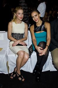 Jessica Alba Michael Kors Fall 2012 fashion show in New York on February 15, 2012 