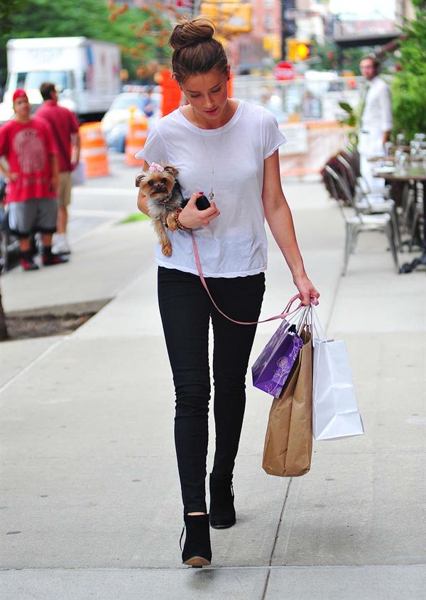Amber Heard out and about in New York 10/28/12