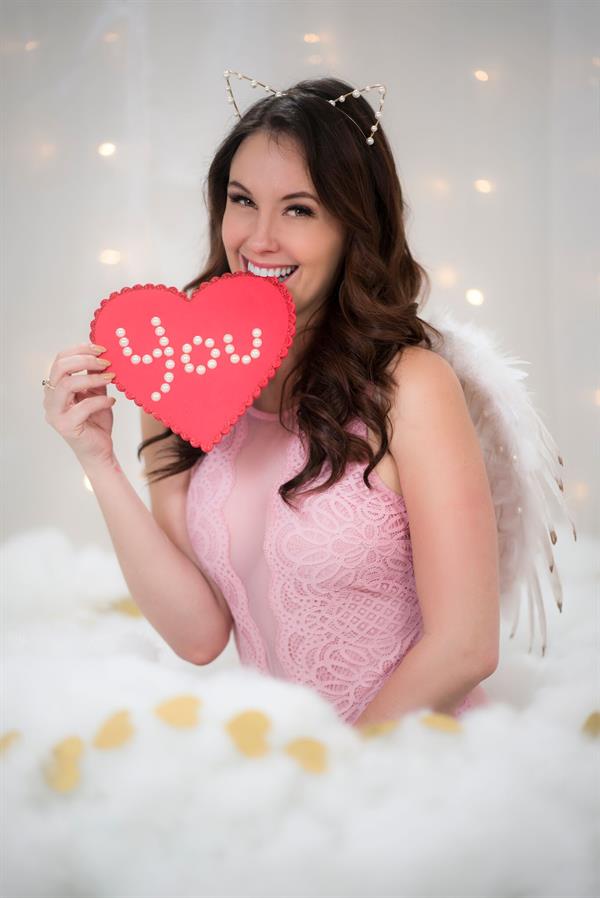 Meg Turney in her Valentine's Day outfit