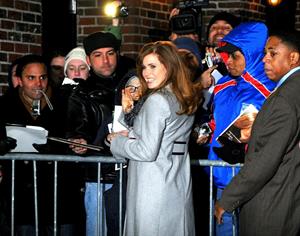 Amy Adams at  the Late Show With David Letterman on January 5, 2010