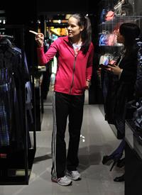 Ana Ivanovic shopping at Armani Boutique in Milan on December 2, 2012 