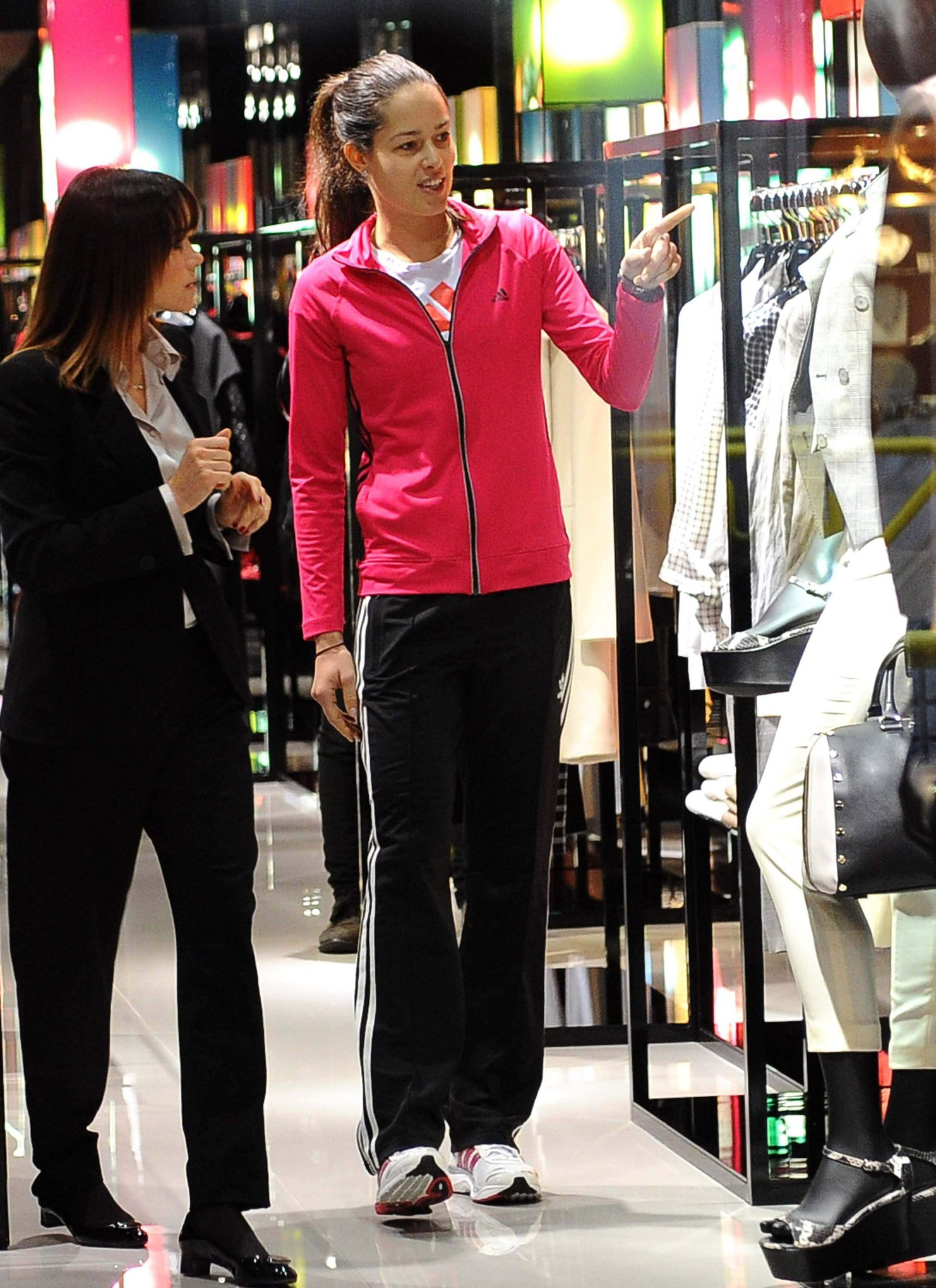 Ana Ivanovic shopping at Armani Boutique in Milan on December 2, 2012 