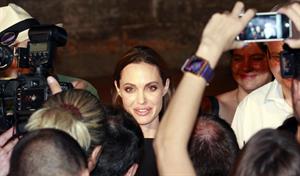 Angelina Jolie Adriatic Island of Brijuni Croatia on August 19, 2011 