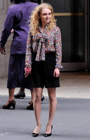 AnnaSophia Robb on the set of The Carrie Diaries in New York City on March 24, 2012