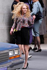 AnnaSophia Robb on the set of The Carrie Diaries in New York City on March 24, 2012