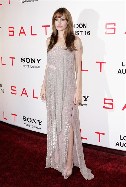 Angelina Jolie Salt Premiere in London on August 16, 2010 