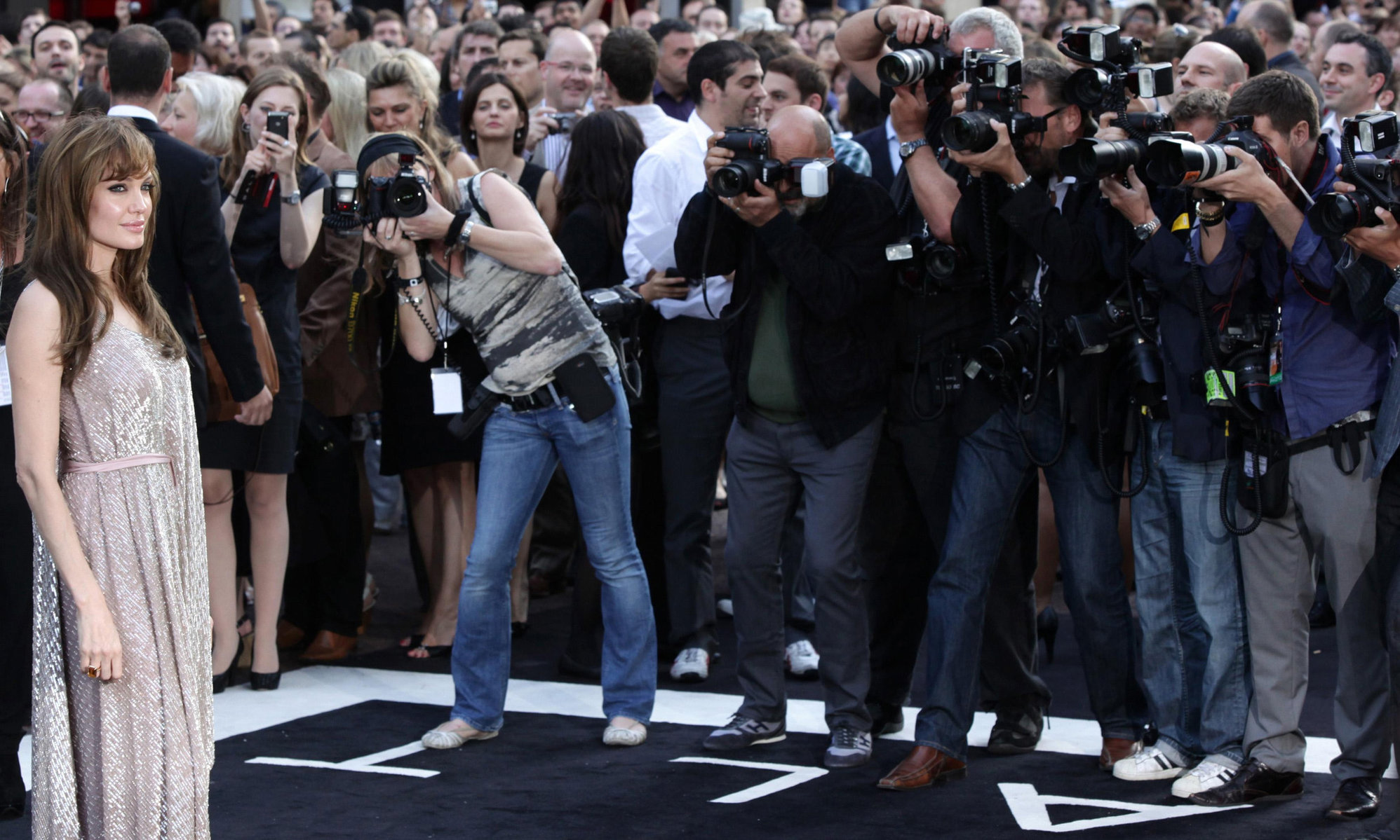Angelina Jolie Salt Premiere in London on August 16, 2010 