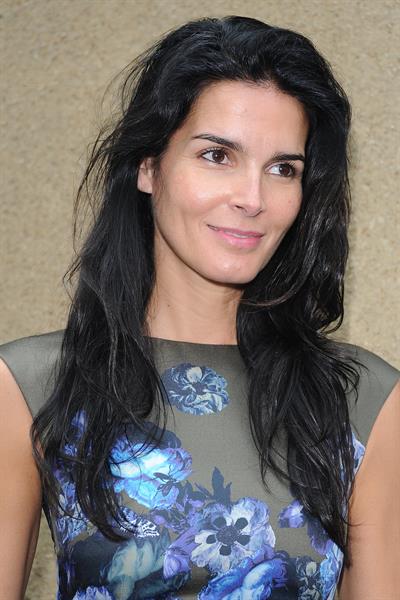 Angie Harmon Giambattista Valli fashion show at Paris Fashion Week on Sept 30, 2013 