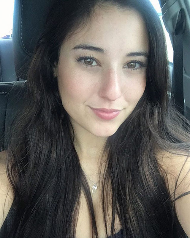 Angie Varona taking a selfie
