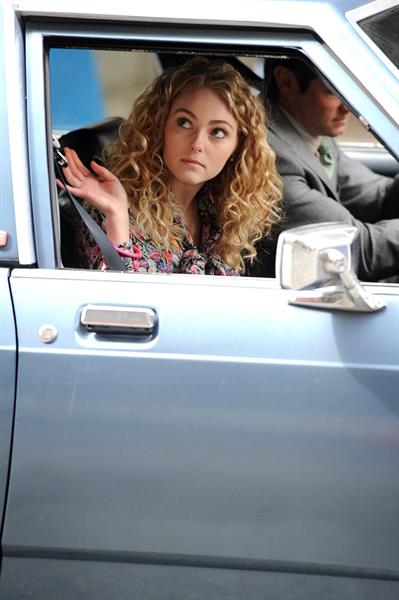 AnnaSophia Robb on the set of The Carrie Diaries in New York City on March 24, 2012