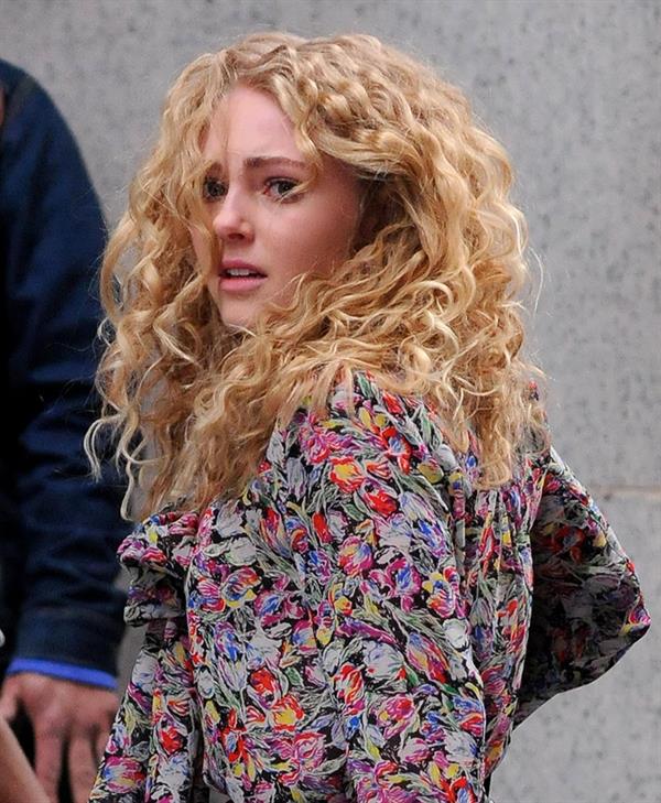 AnnaSophia Robb on the set of The Carrie Diaries in New York City on March 24, 2012