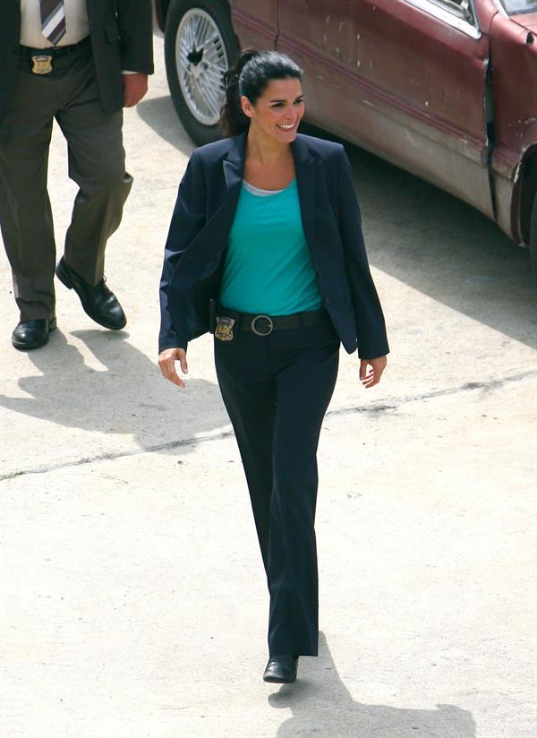 Angie Harmon - On the set of Rizolli & Isles in Los Angeles - June 13. 2012