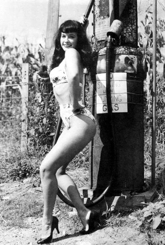 Bettie Page in a bikini