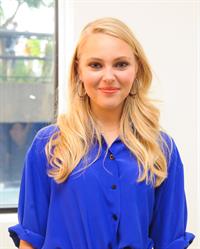 AnnaSophia Robb Twitter Interview at Spring 2013 Mercedes-Benz Fashion Week, September 7, 2012 