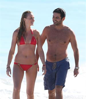 Anne Vyalitsyna bikini candids in Miami 11/22/12 