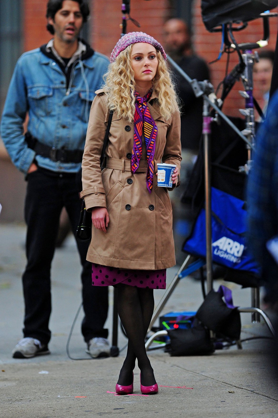 AnnaSophia Robb set of The Carrie Diaries in NYC 10/26/12 