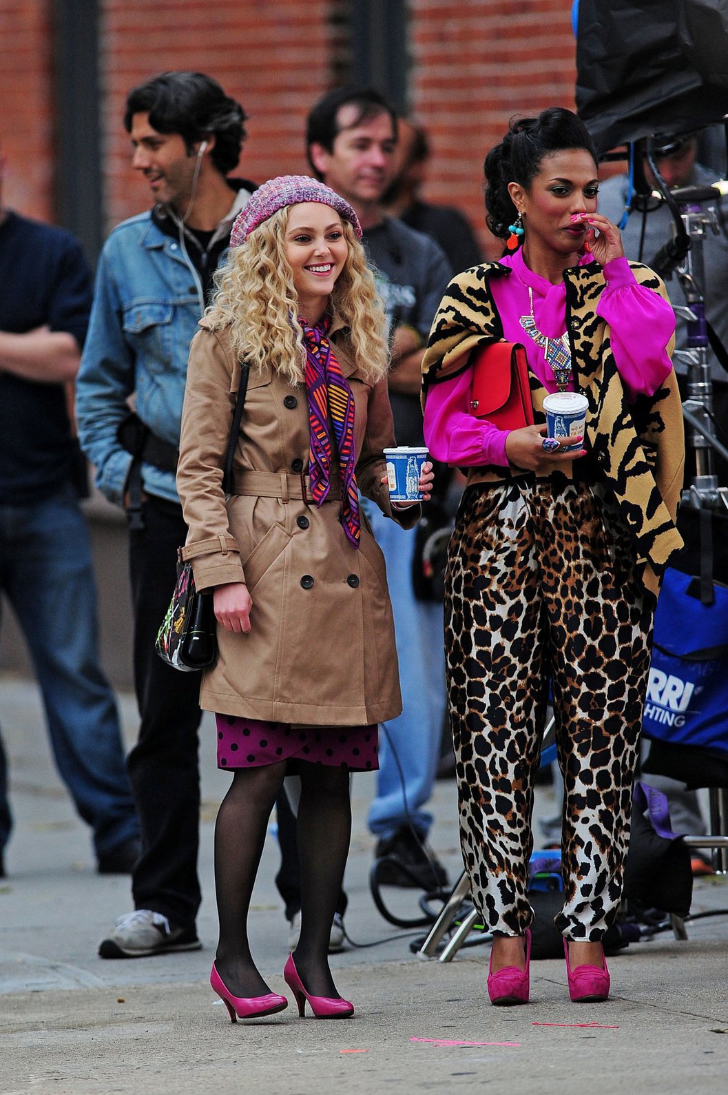 AnnaSophia Robb set of The Carrie Diaries in NYC 10/26/12 