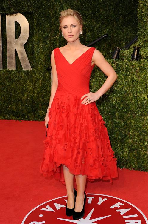 Anna Paquin attending the Vanity Fair Oscar Party in West Hollywood on February 27, 2011
