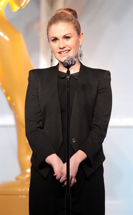 Anna Paquin attends the 33rd annual College Television Awards on April 31, 2012