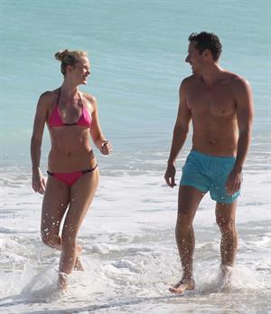 Anne Vyalitsyna bikini candids in Miami 11/23/12 