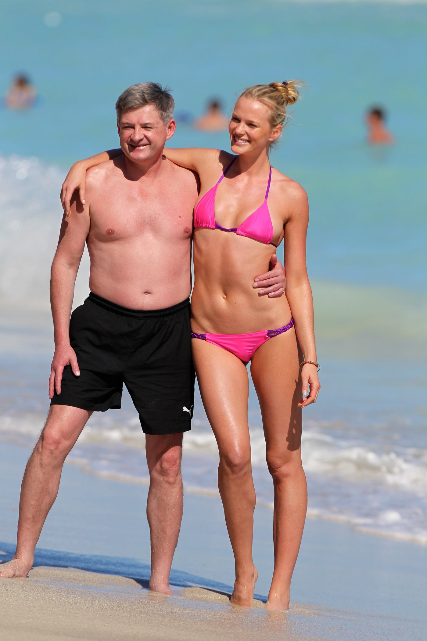 Anne Vyalitsyna bikini candids in Miami 11/23/12 