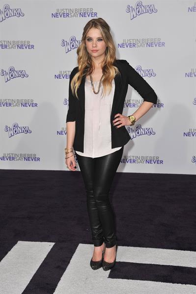 Ashley Benson Justin Bieber Never Say Never Los Angeles premiere on February 8, 2011