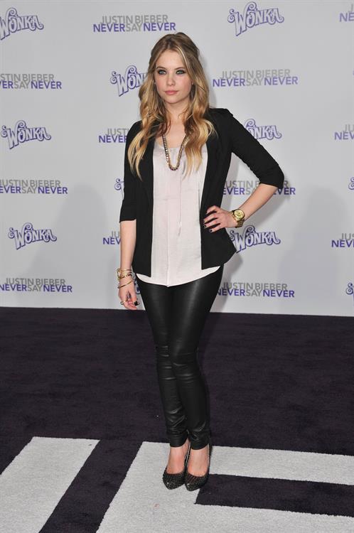 Ashley Benson Justin Bieber Never Say Never Los Angeles premiere on February 8, 2011