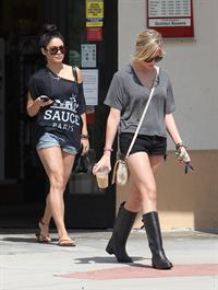 Ashley Benson and Vanessa Hudgens at Busch Gardens in Tampa Bay on March 3, 2012