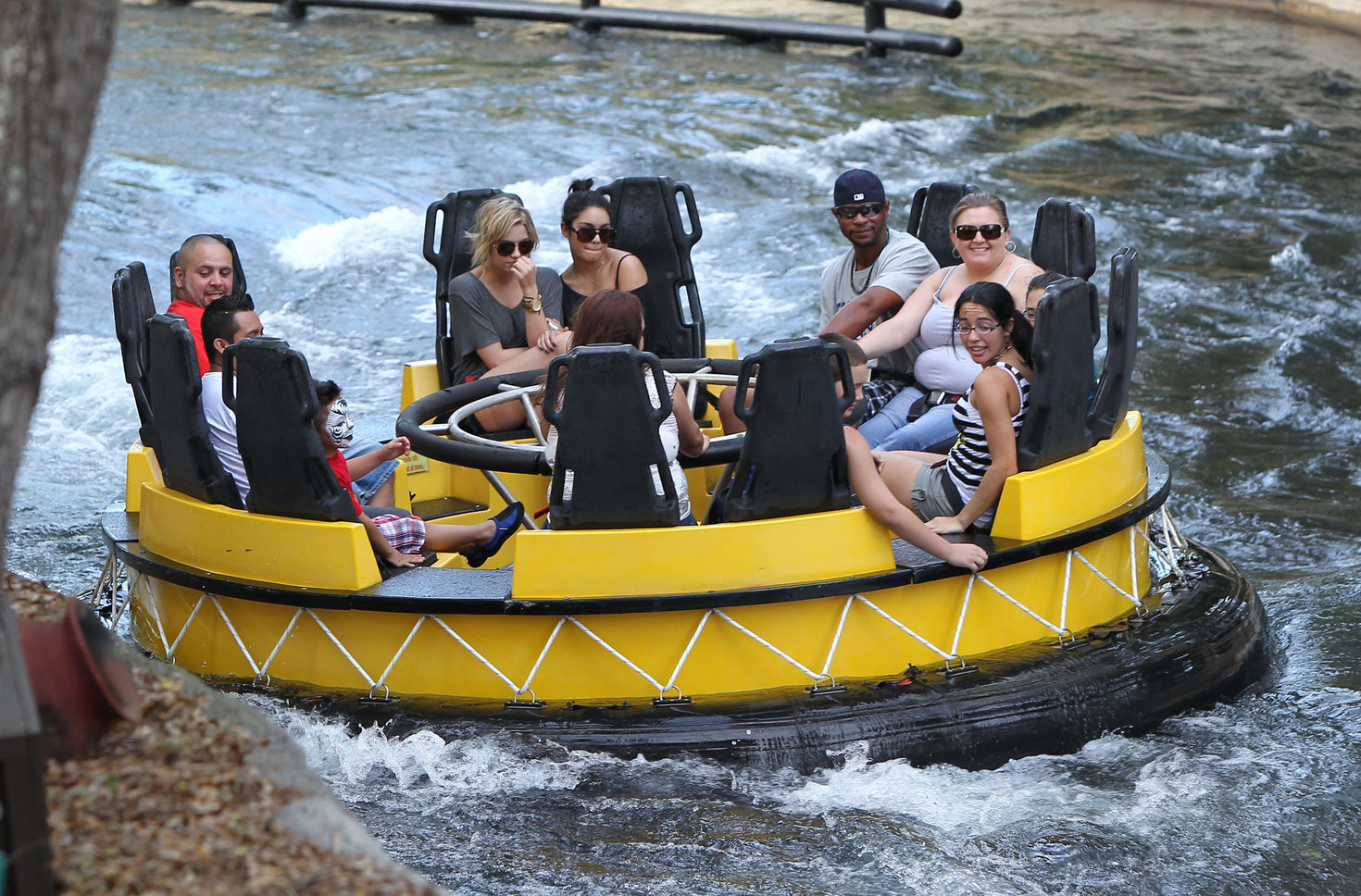 Ashley Benson and Vanessa Hudgens at Busch Gardens in Tampa Bay on March 3, 2012