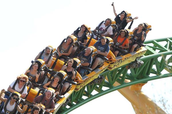 Ashley Benson and Vanessa Hudgens at Busch Gardens in Tampa Bay on March 3, 2012