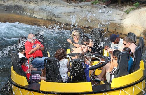 Ashley Benson and Vanessa Hudgens at Busch Gardens in Tampa Bay on March 3, 2012