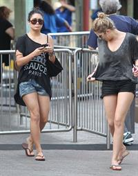 Ashley Benson and Vanessa Hudgens at Busch Gardens in Tampa Bay on March 3, 2012